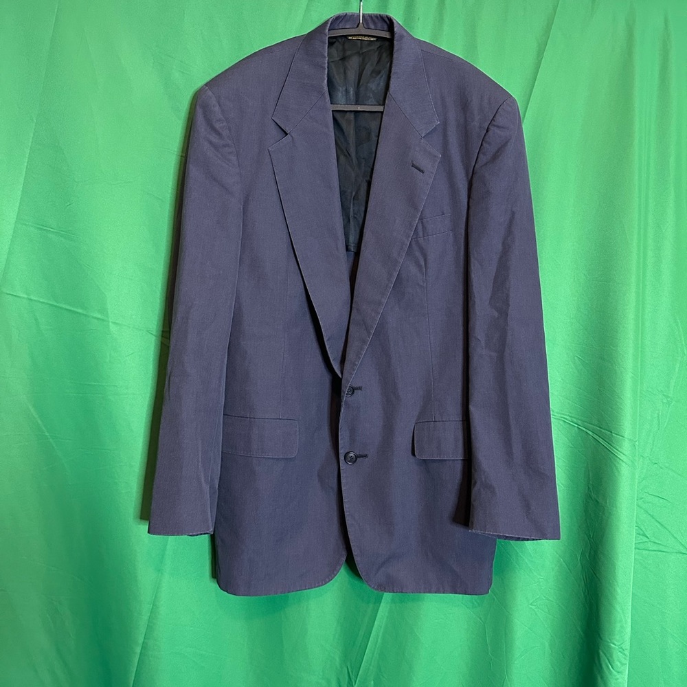 HASPEL blue long lapel tailored blazer jacket USA-made